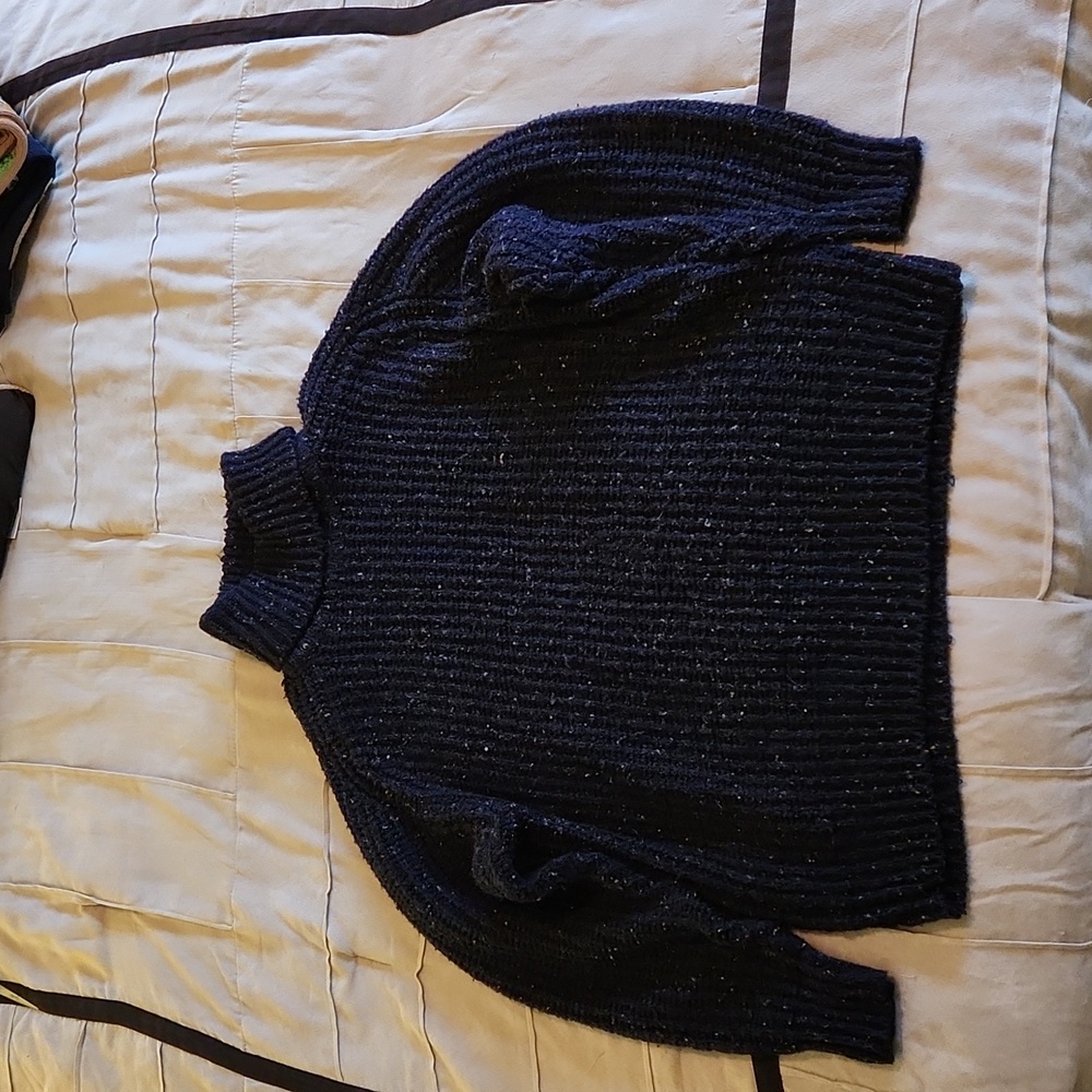 Vintage women's sweater, blue speckled,  size M